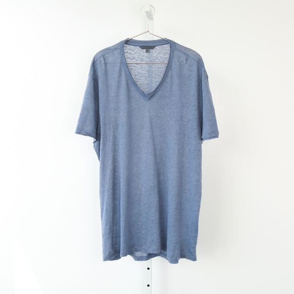 John Varvatos Other - John Varvatos Jersey Trim V-Neck Tee in Blue
